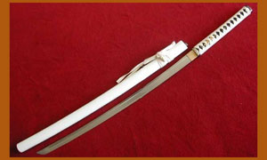 Японский меч Bushido Musashi White Zetsurin Shirasaya Sword Full Tang