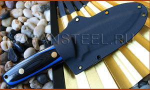 Нож туристический Bob Doizier K-16 Bushcrafter II Blue/Black G10