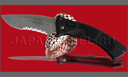Нож автоматический Microtech Amphibian Auto SW Serrator ― Интернет-магазин уникальных ножей и мечей
