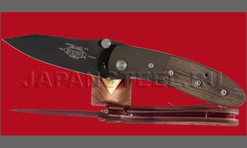 Нож складной Microtech LCC D/A Black Ti Plain Wood micarta ― Интернет-магазин уникальных ножей и мечей