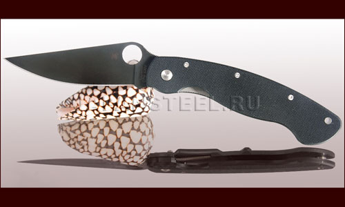 Нож складной Spyderco C36GPBK Military Black plain ― Интернет-магазин уникальных ножей и мечей