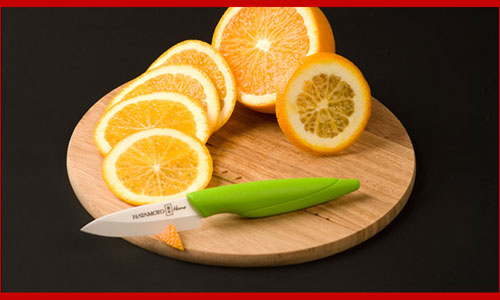 Нож для чистки овощей керамический Hatamoto Home HC070W-GRN зеленая рукоять ― Интернет-магазин уникальных ножей и мечей