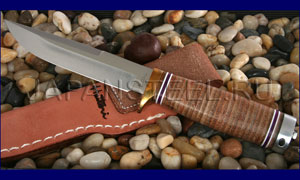 Нож туристический Hattori HA6-3L Utility Hunter Leather