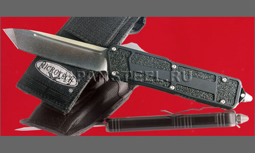 Нож автоматический Microtech MT112-4 Scarab Tanto stonewash plain ― Интернет-магазин уникальных ножей и мечей