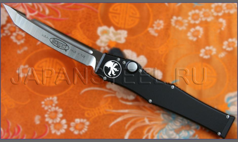 Нож автоматический Microtech 150-4 Halo V TE Satin Black ― Интернет-магазин уникальных ножей и мечей