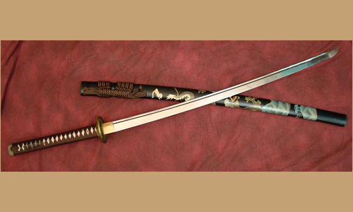 Японский меч Ryumon Hand Painted Dragon Katana  ― Интернет-магазин уникальных ножей и мечей