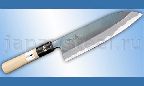 Нож кухонный Fujiwara Kanefusa FKJ-2W Kurouchi Santoku 165 White Steel ― Интернет-магазин уникальных ножей и мечей