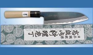 Нож кухонный Fujiwara Kanefusa FKJ-2W Kurouchi Santoku 165 White Steel