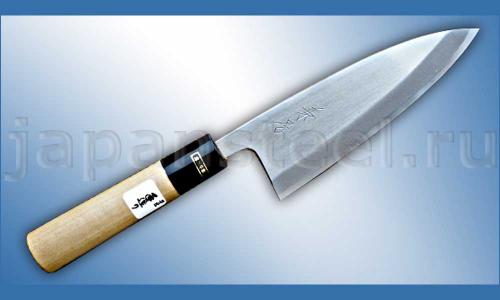 Нож кухонный Fujiwara Kanefusa FKJ-4W Deba 150 White Steel ― Интернет-магазин уникальных ножей и мечей