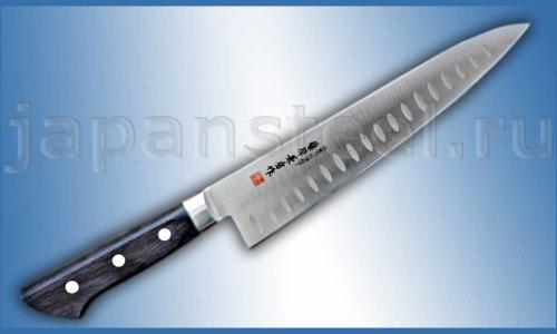 Нож кухонный Fujiwara Kanefusa FKS-25 Gyuto 240 Molybdenum Vanadium с проточкой ― Интернет-магазин уникальных ножей и мечей