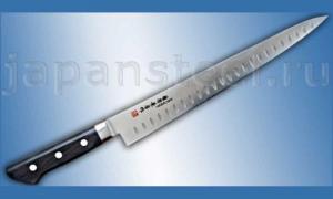 Нож кухонный Fujiwara Kanefusa FKS-29 Sujihiki 270 Molybdenum Vanadium с проточкой