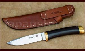 Нож туристический Hattori 3718K Ebony Utility Drop Point (Kasumi)