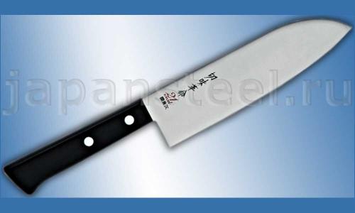 Нож кухонный Kanetsugu EXCEL 2011 Santoku 165 Serrated 420J2 Wood ― Интернет-магазин уникальных ножей и мечей