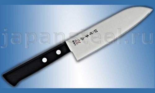 Нож кухонный Kanetsugu EXCEL 2015 Santoku 135 Serrated 420J2 Wood ― Интернет-магазин уникальных ножей и мечей