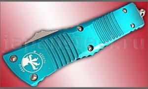 Нож автоматический Microtech 142-10APWTQ Combat Troodon Weathered Turquoise DE Apocalyptic Standard