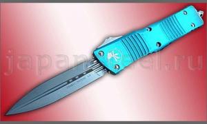 Нож автоматический Microtech 142-10APWTQ Combat Troodon Weathered Turquoise DE Apocalyptic Standard