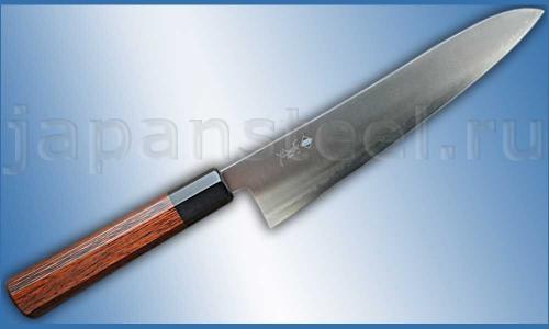 Нож кухонный Sanetu Aogami Super Chef 240 Blue Sleel Red Rosewood ― Интернет-магазин уникальных ножей и мечей